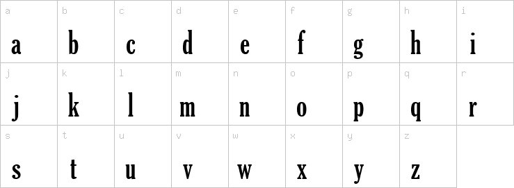 Lowercase characters