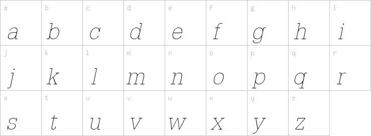 Lowercase characters