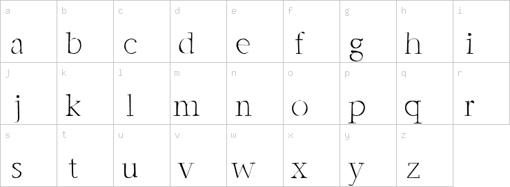 Lowercase characters