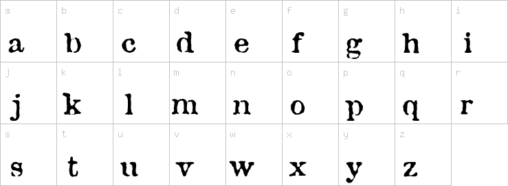 Lowercase characters