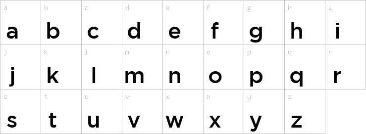 Lowercase characters