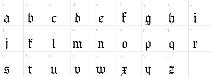 Lowercase characters