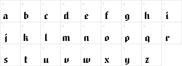 Lowercase characters