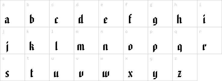 Lowercase characters