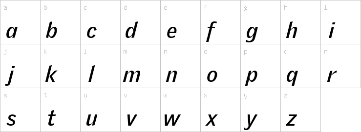 Lowercase characters