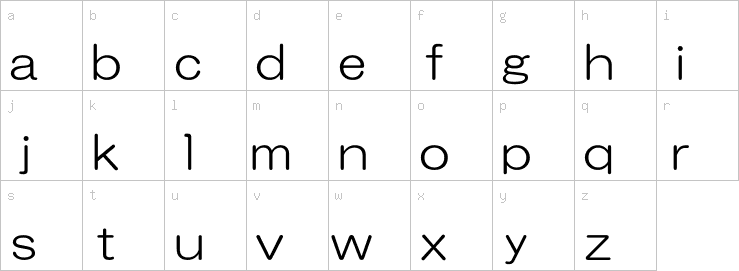 Lowercase characters