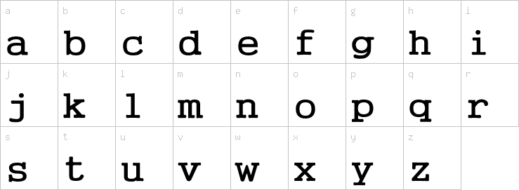 Lowercase characters