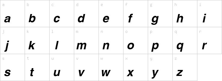 Lowercase characters