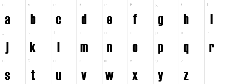 Lowercase characters