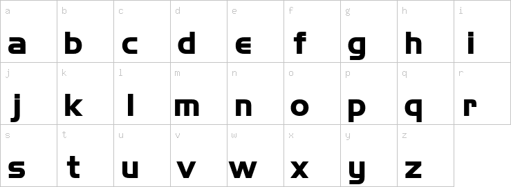 Lowercase characters