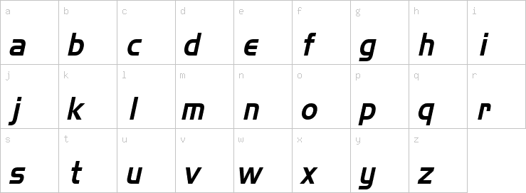 Lowercase characters