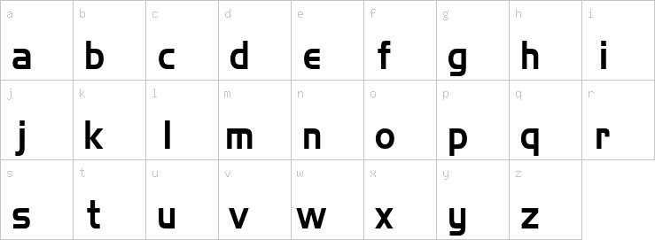 Lowercase characters