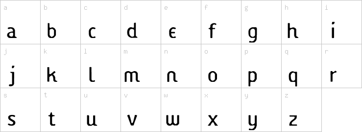 Lowercase characters