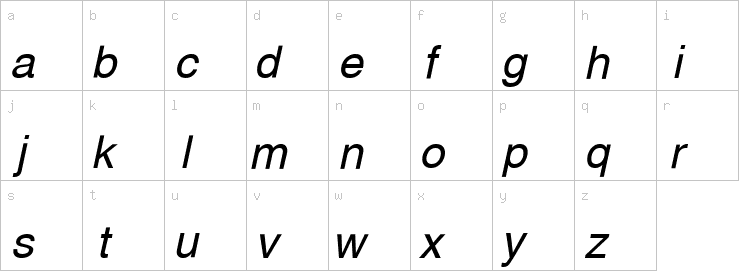 Lowercase characters