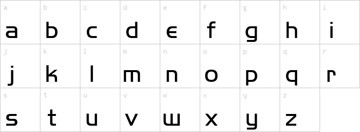 Lowercase characters