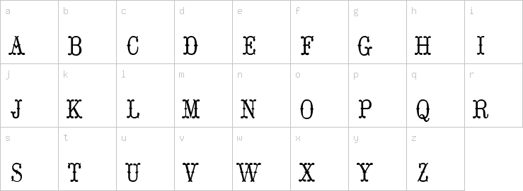 Lowercase characters