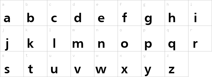 Lowercase characters