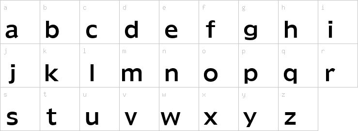 Lowercase characters