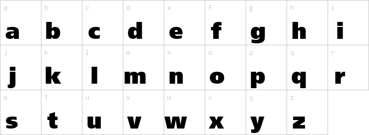 Lowercase characters