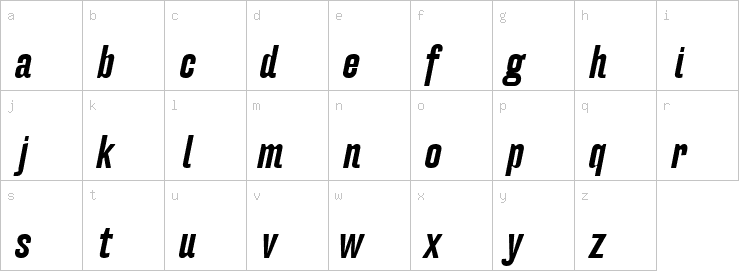 Lowercase characters