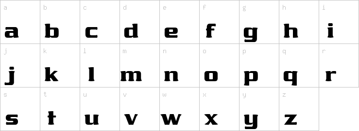 Lowercase characters