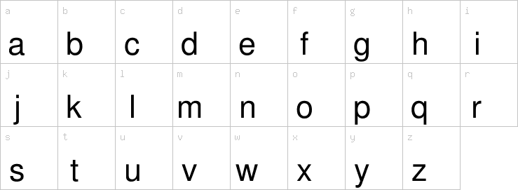 Lowercase characters