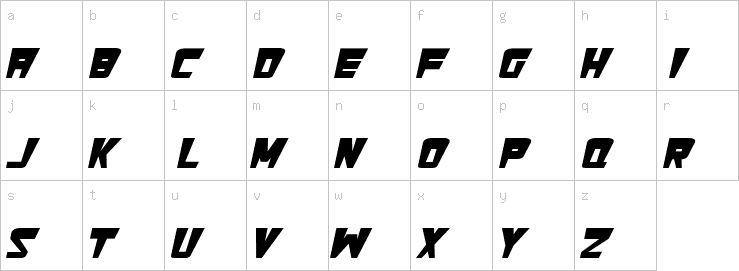 Lowercase characters