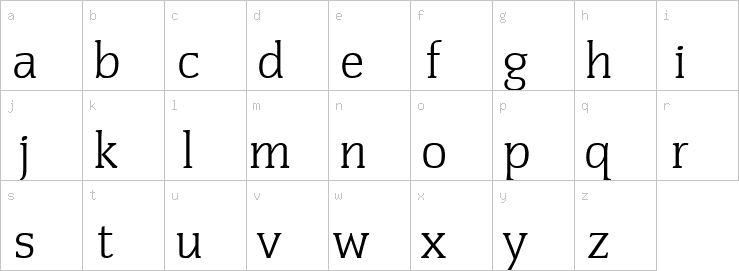 Lowercase characters