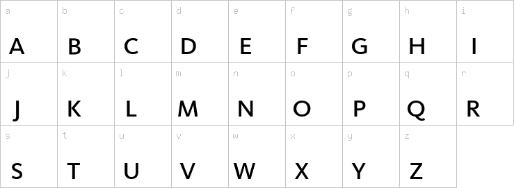 Lowercase characters