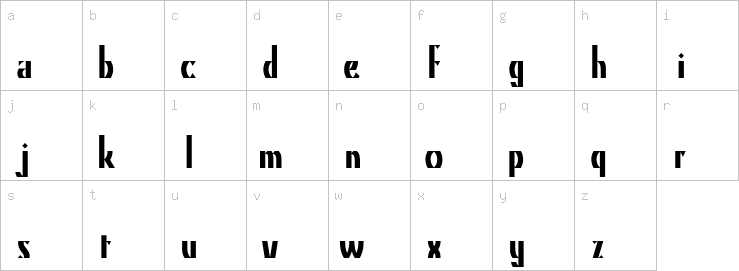 Lowercase characters