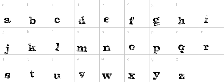 Lowercase characters