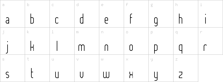 Lowercase characters