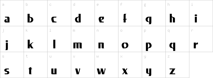 Lowercase characters