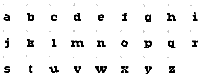 Lowercase characters