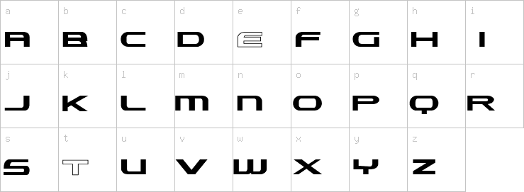 Lowercase characters