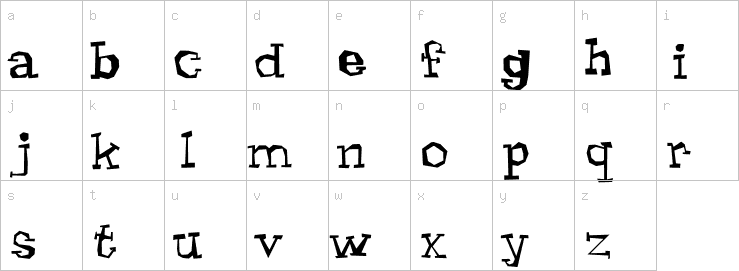 Lowercase characters