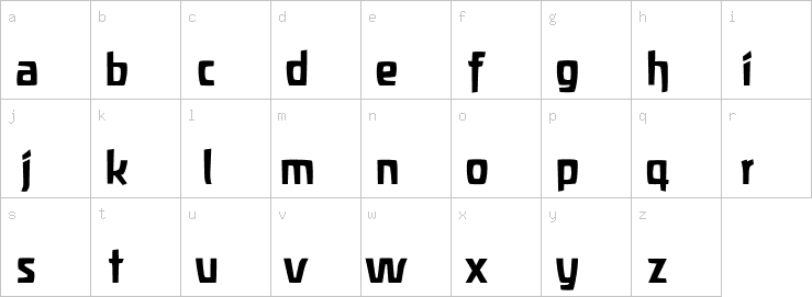 Lowercase characters