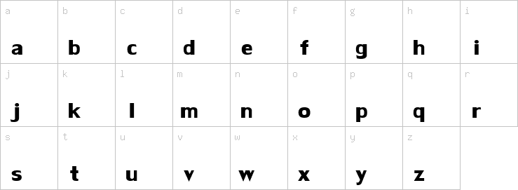 Lowercase characters