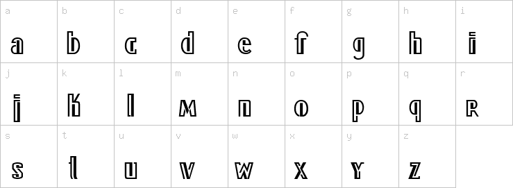 Lowercase characters