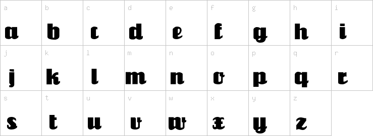 Lowercase characters