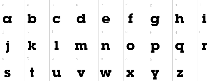 Lowercase characters