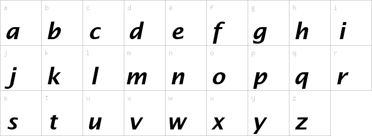 Lowercase characters