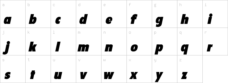 Lowercase characters