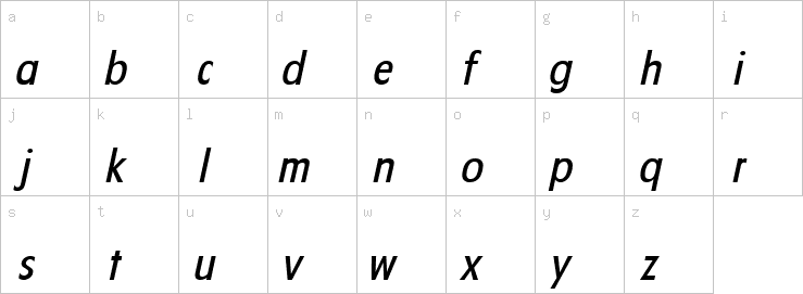 Lowercase characters