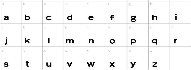 Lowercase characters