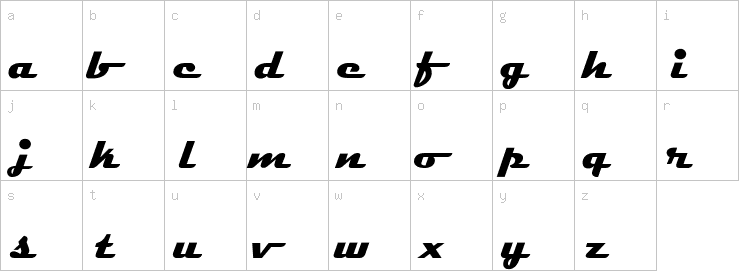 Lowercase characters