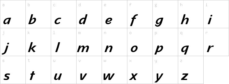 Lowercase characters