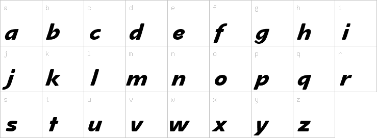 Lowercase characters