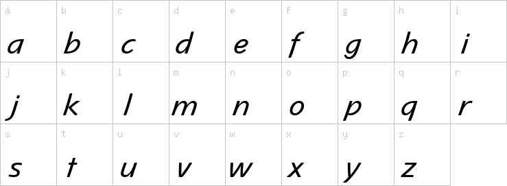 Lowercase characters