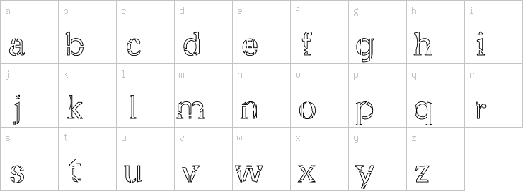 Lowercase characters